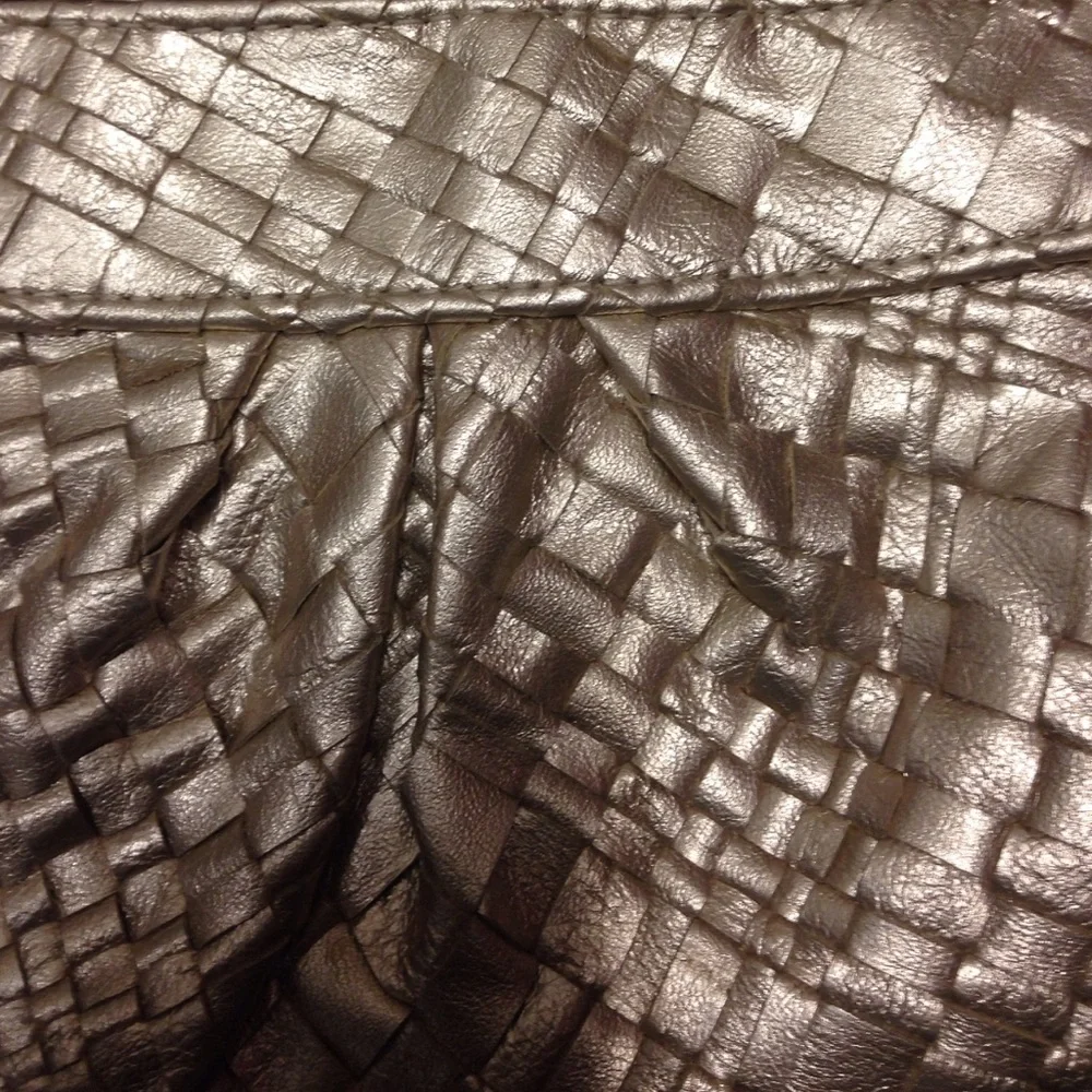 Lauren Merkin metallic leather clutch